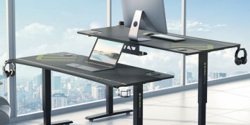 Eureka Ergonomic Gaming Desk IM 63 Manual Height Adjustable Desk
